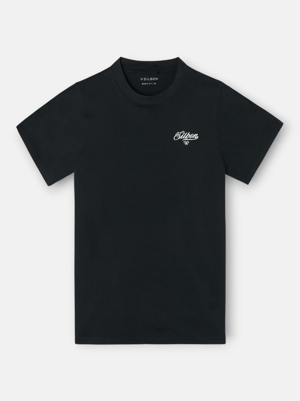 T-shirt mini logo noir avec lettres en silicone