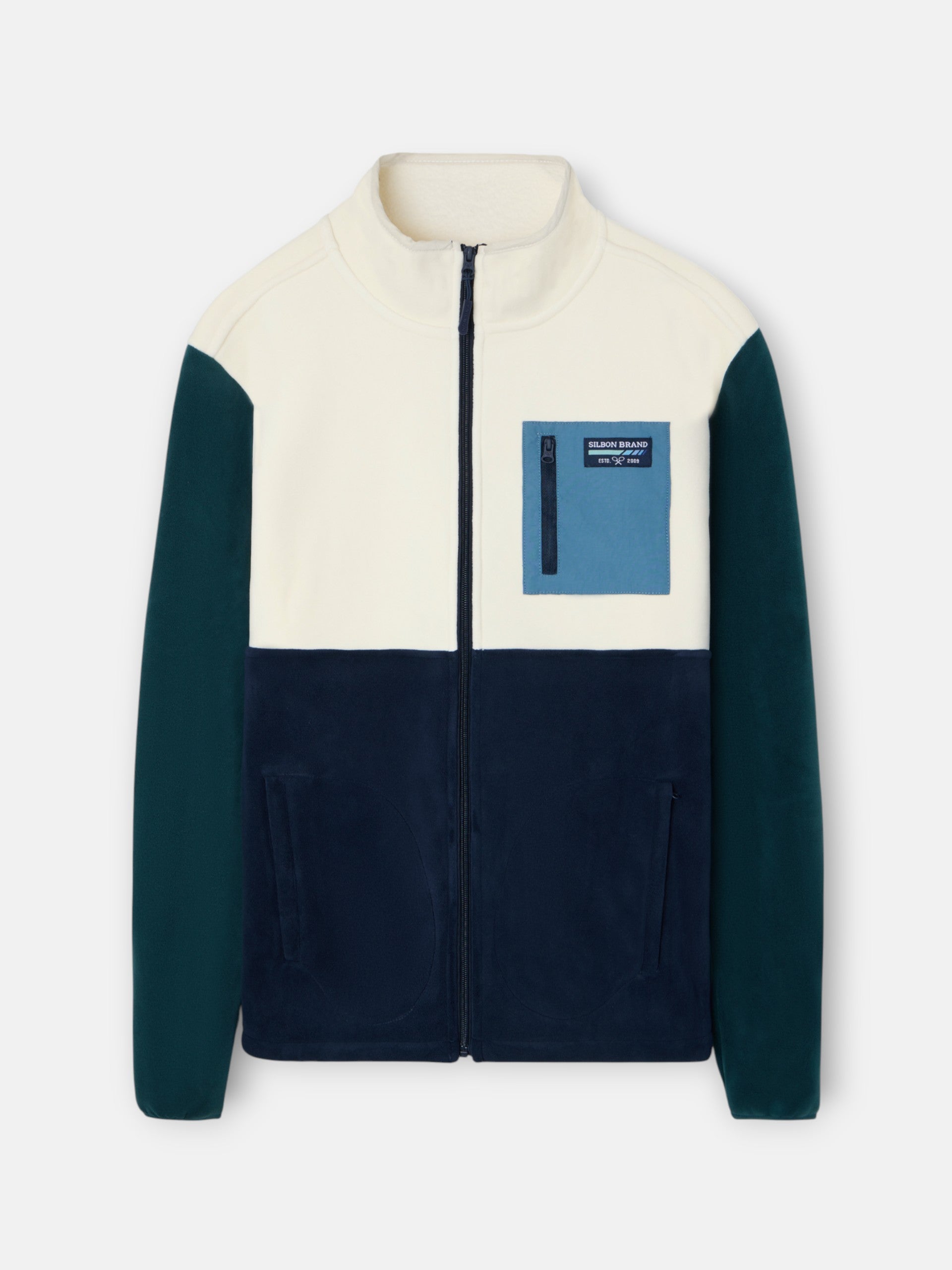 Multicolor navy blue fleece