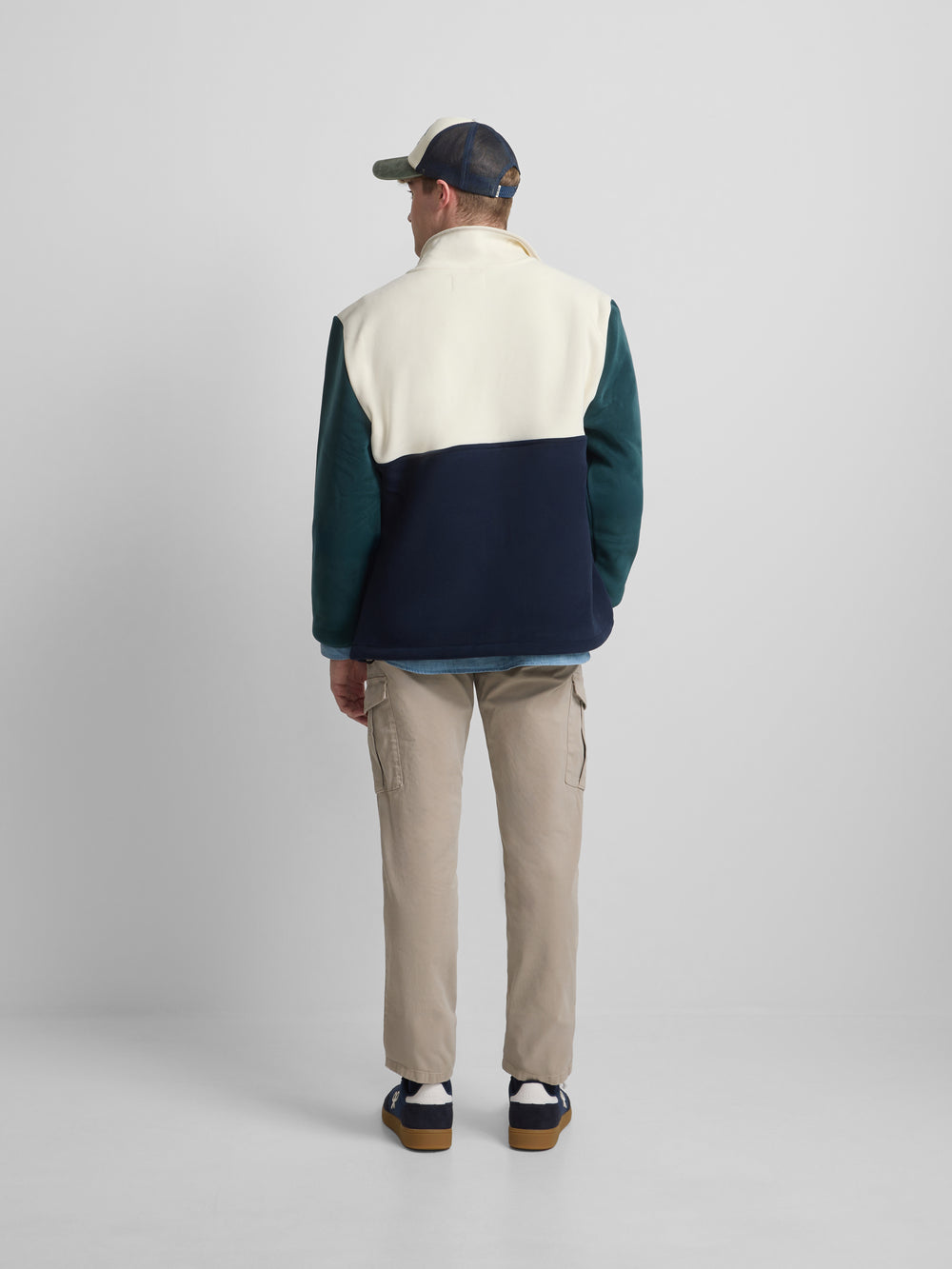 Forro polar multicolor azul marino