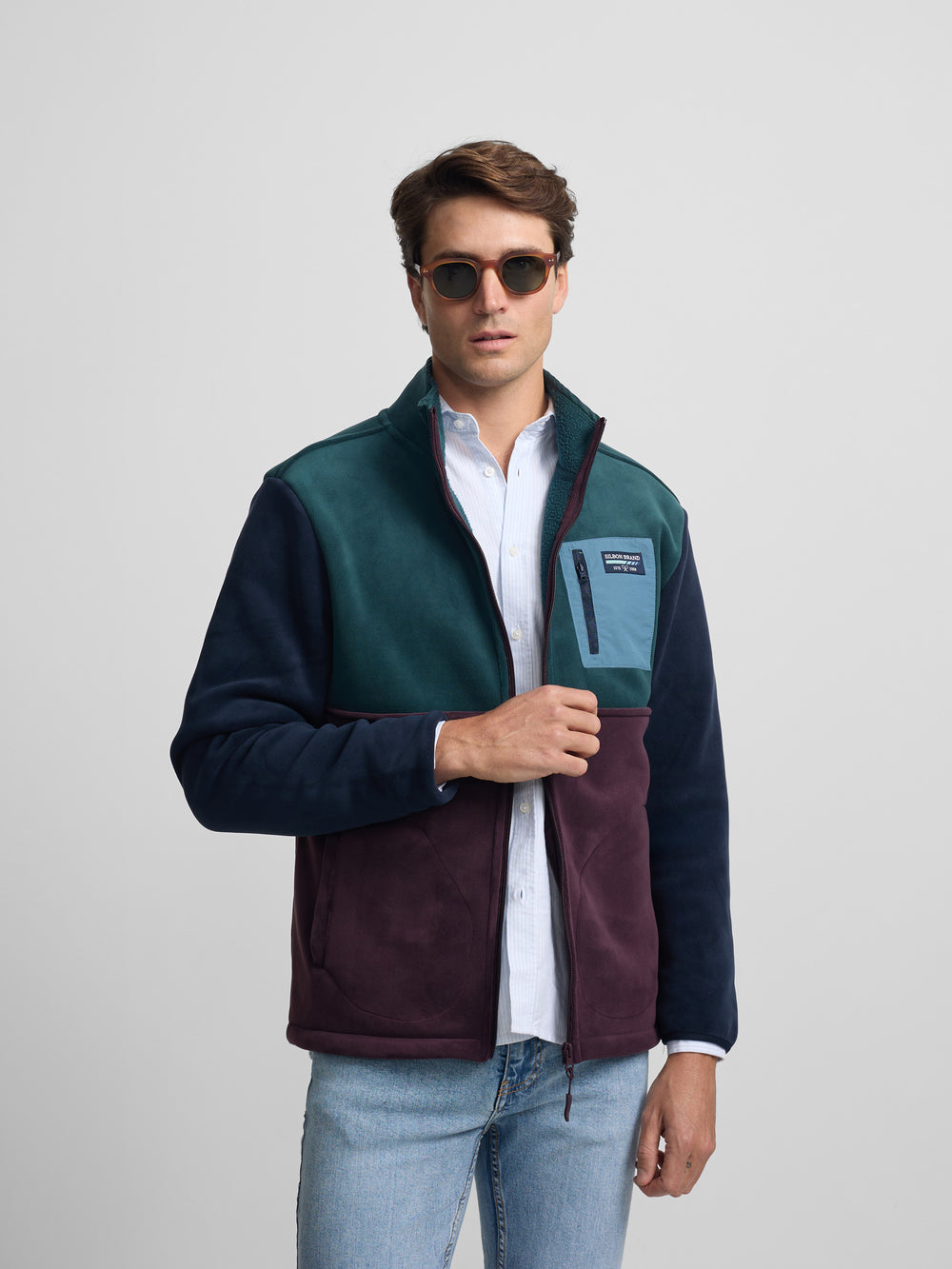 polaire verte multicolore