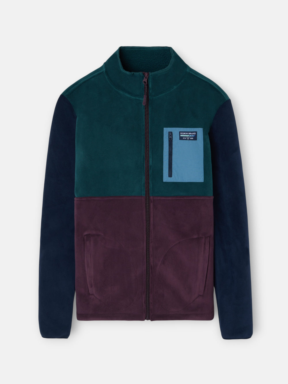 Forro polar multicolor verde