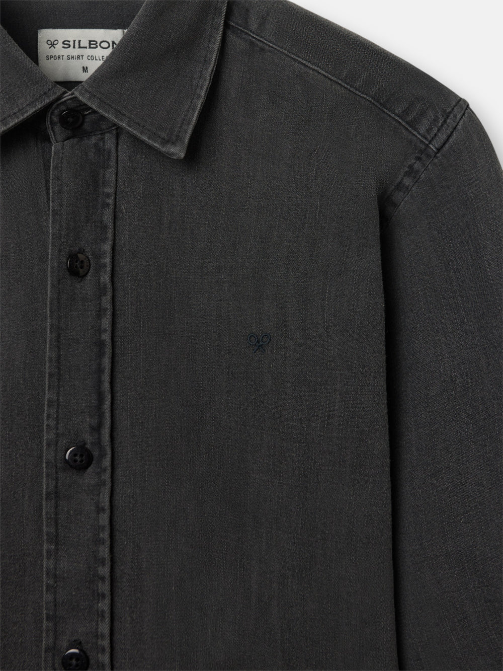 Chemise de sport en jean gris foncé