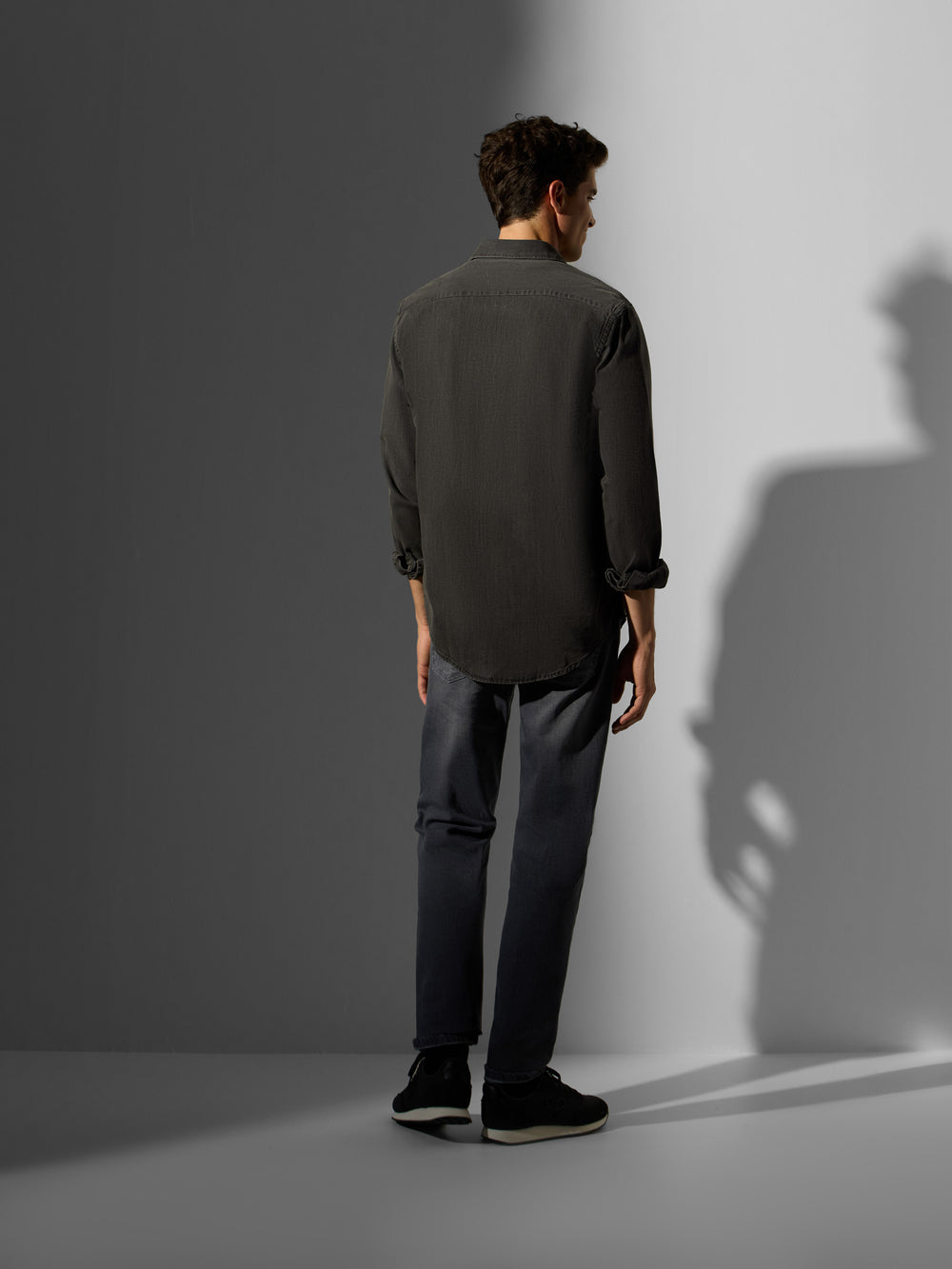 Pantalon de sport en jean gris foncé