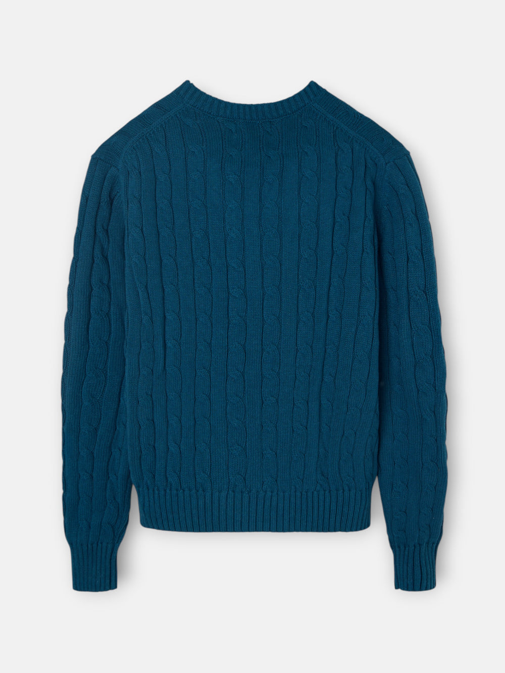 Camisola de malha com decote em bico verde