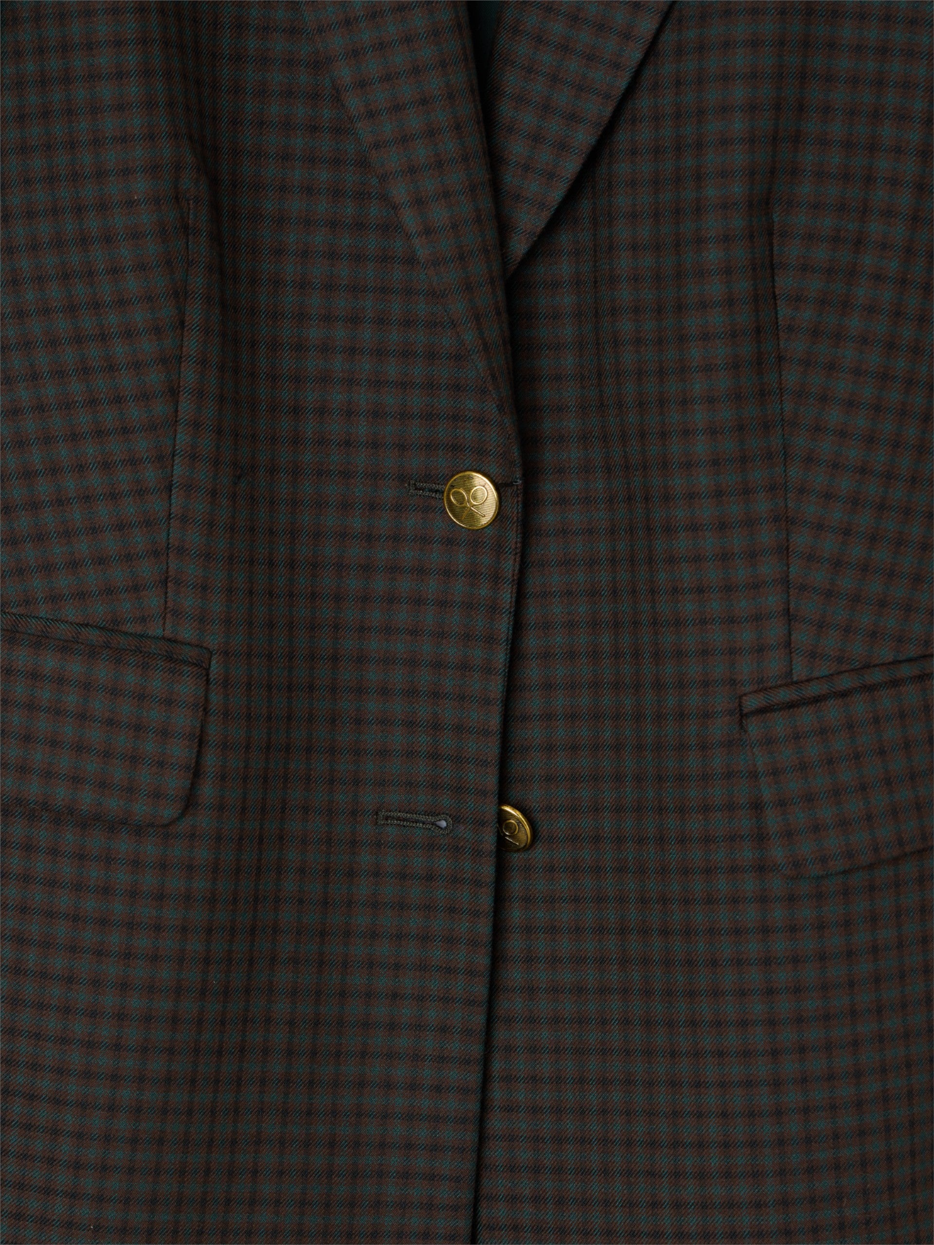 Casaco comprido clássico de xadrez verde