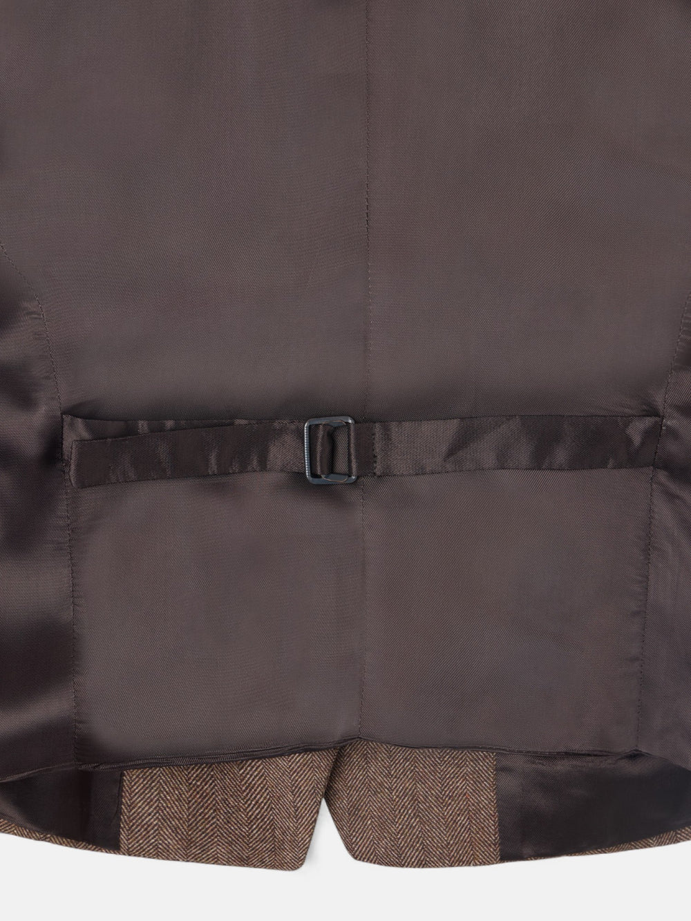 Chaleco cruzado botones espiga marron