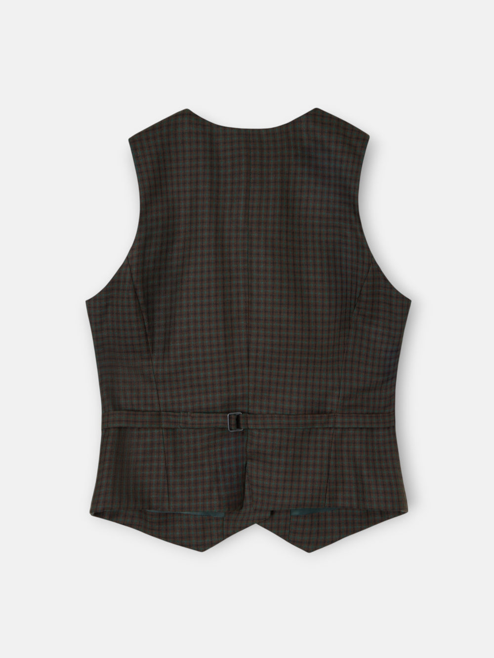 Chaleco clasico cuadros verdes