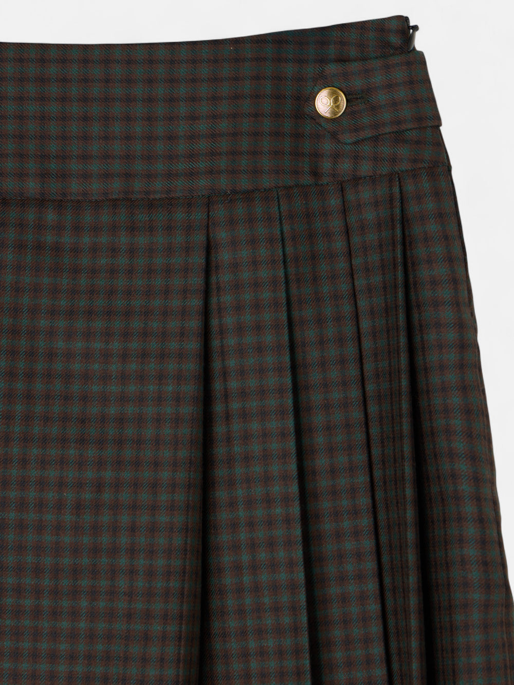 Falda mini tablas cuadros verdes