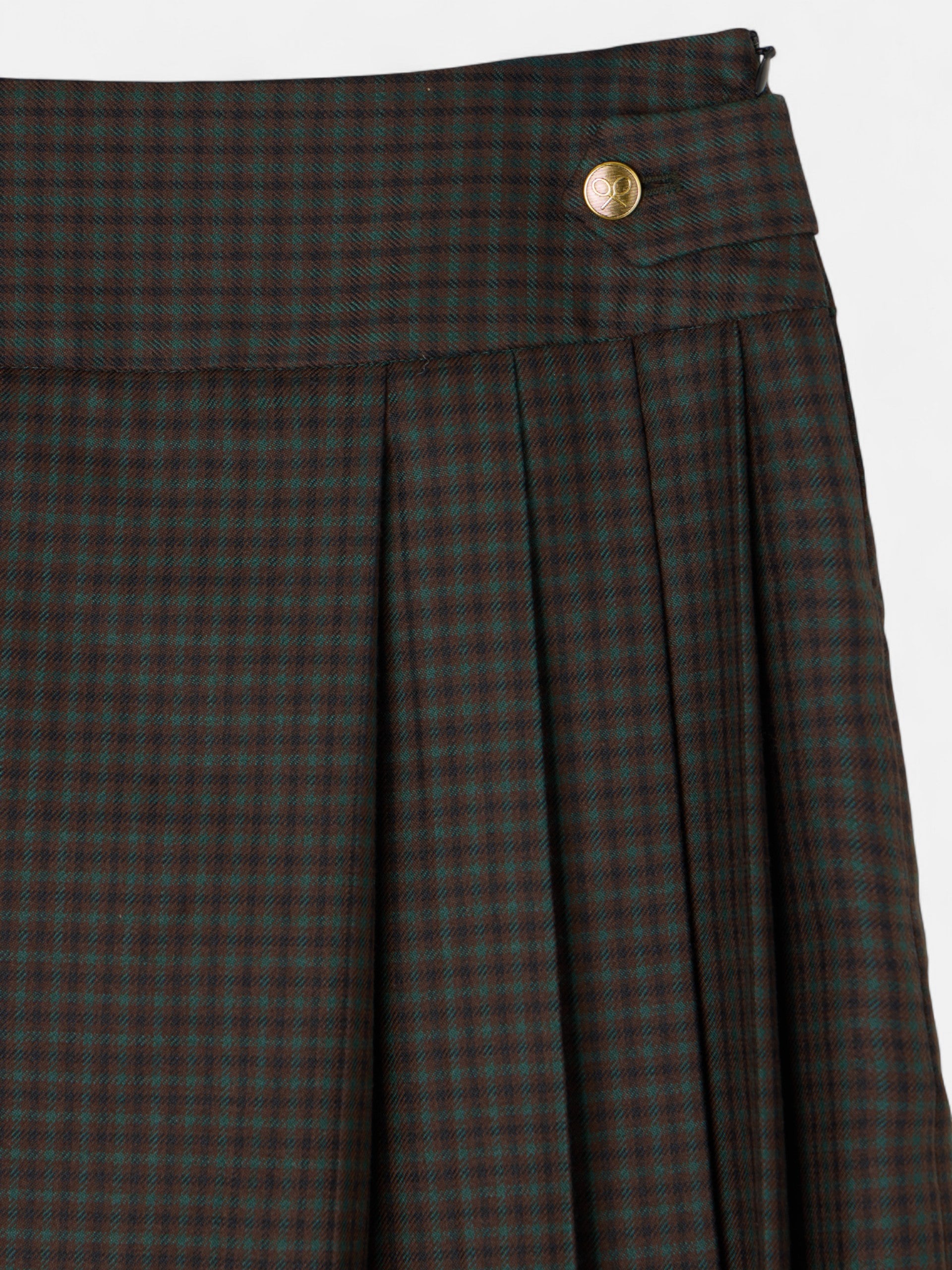 Mini-jupe à carreaux verts