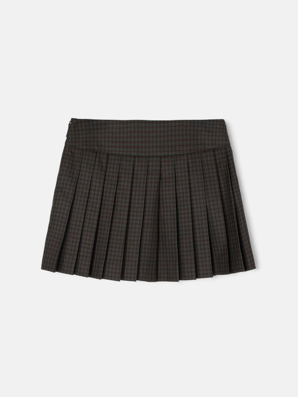 Falda mini tablas cuadros verdes