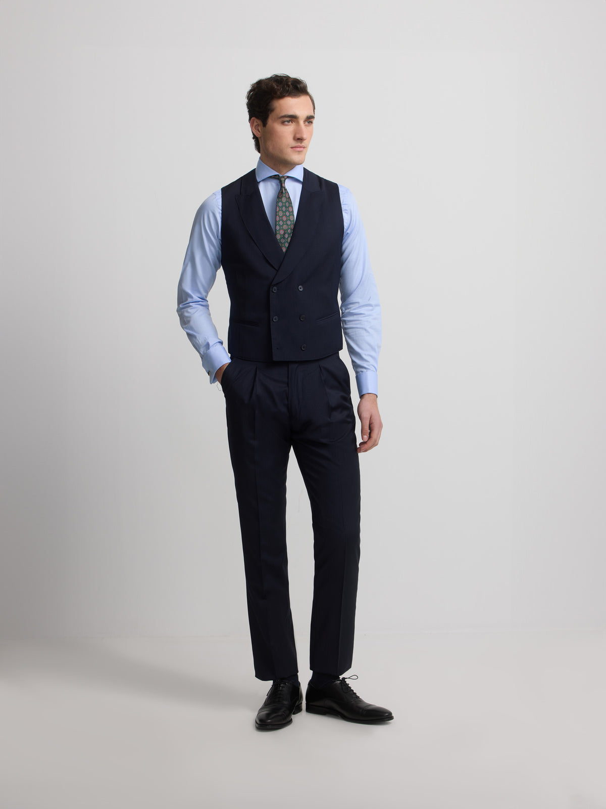 Pantalon chaque espiga azul marino