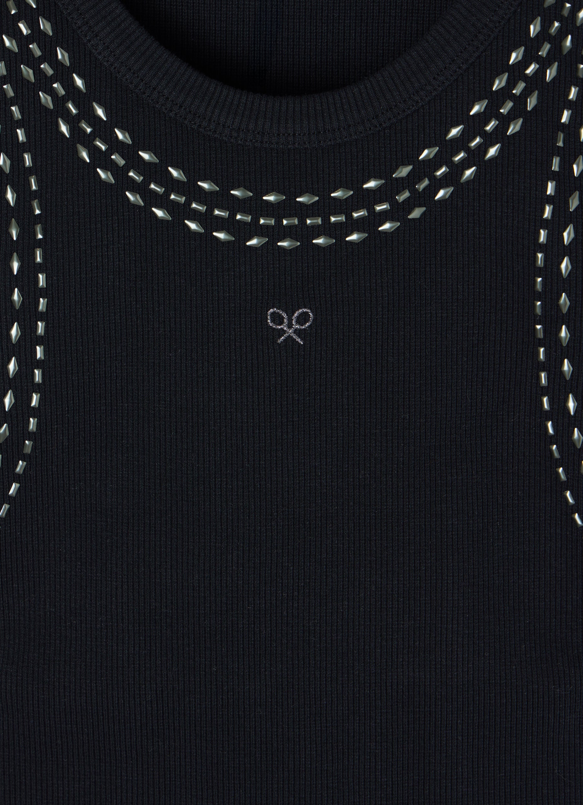 Camiseta woman tank top tachas negra