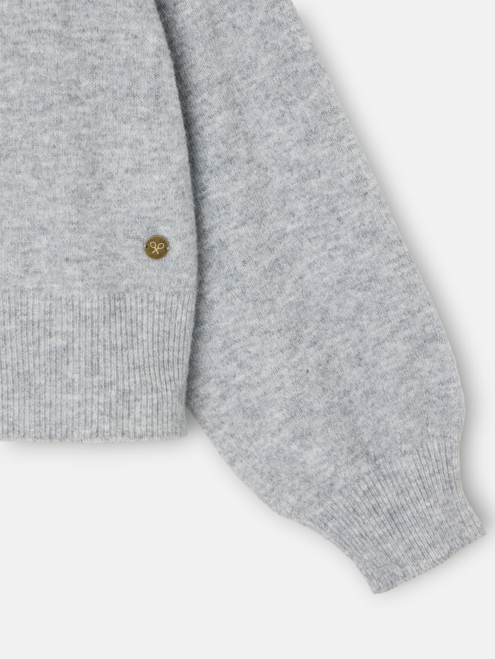 Pull col polo gris
