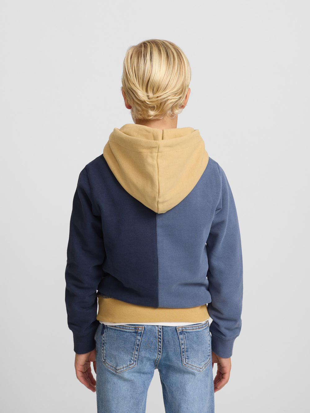 Sweatshirt kids hoodie multicolor azul mostarda