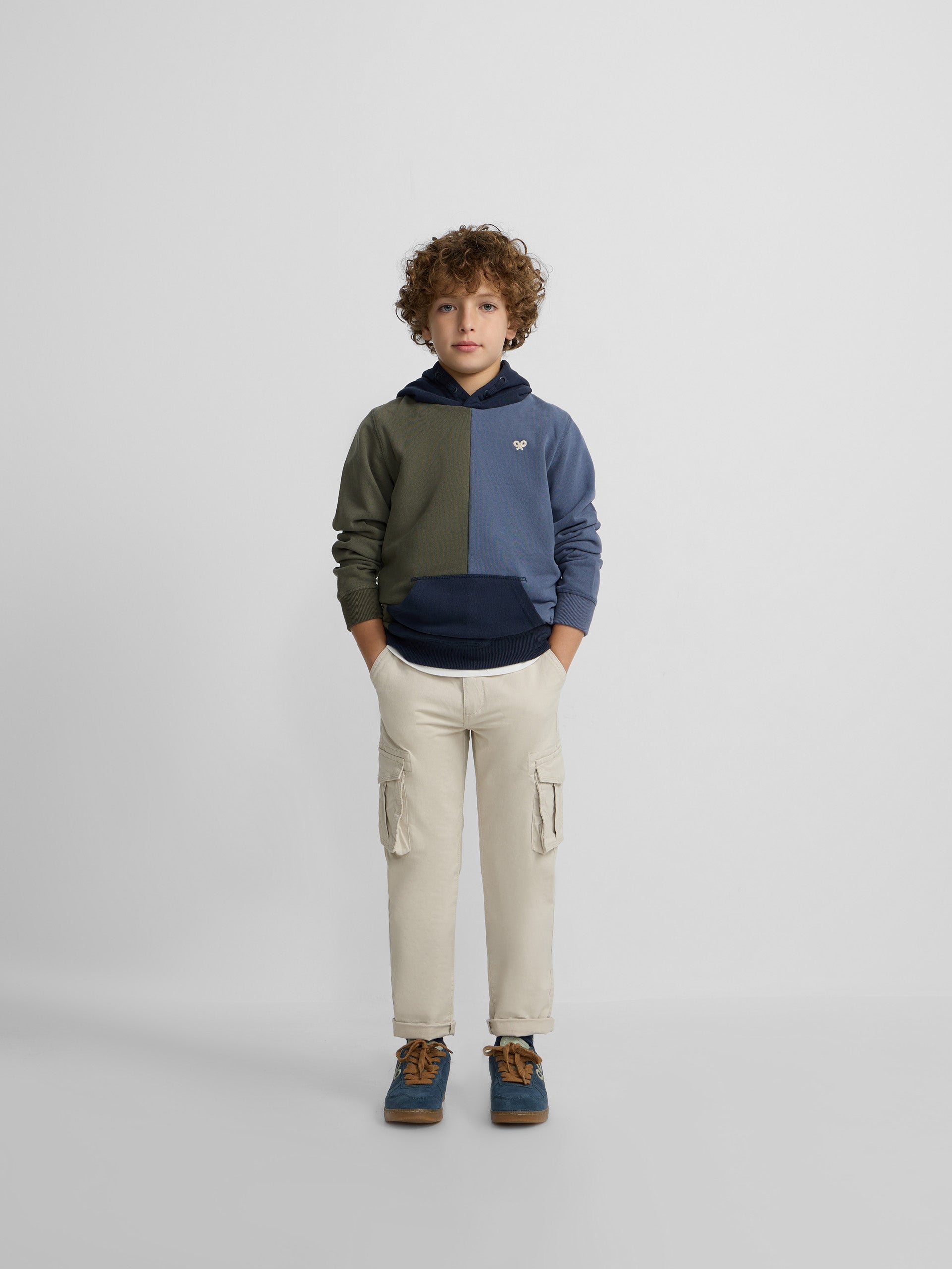 Sudadera kids hoodie multicolor azul verde