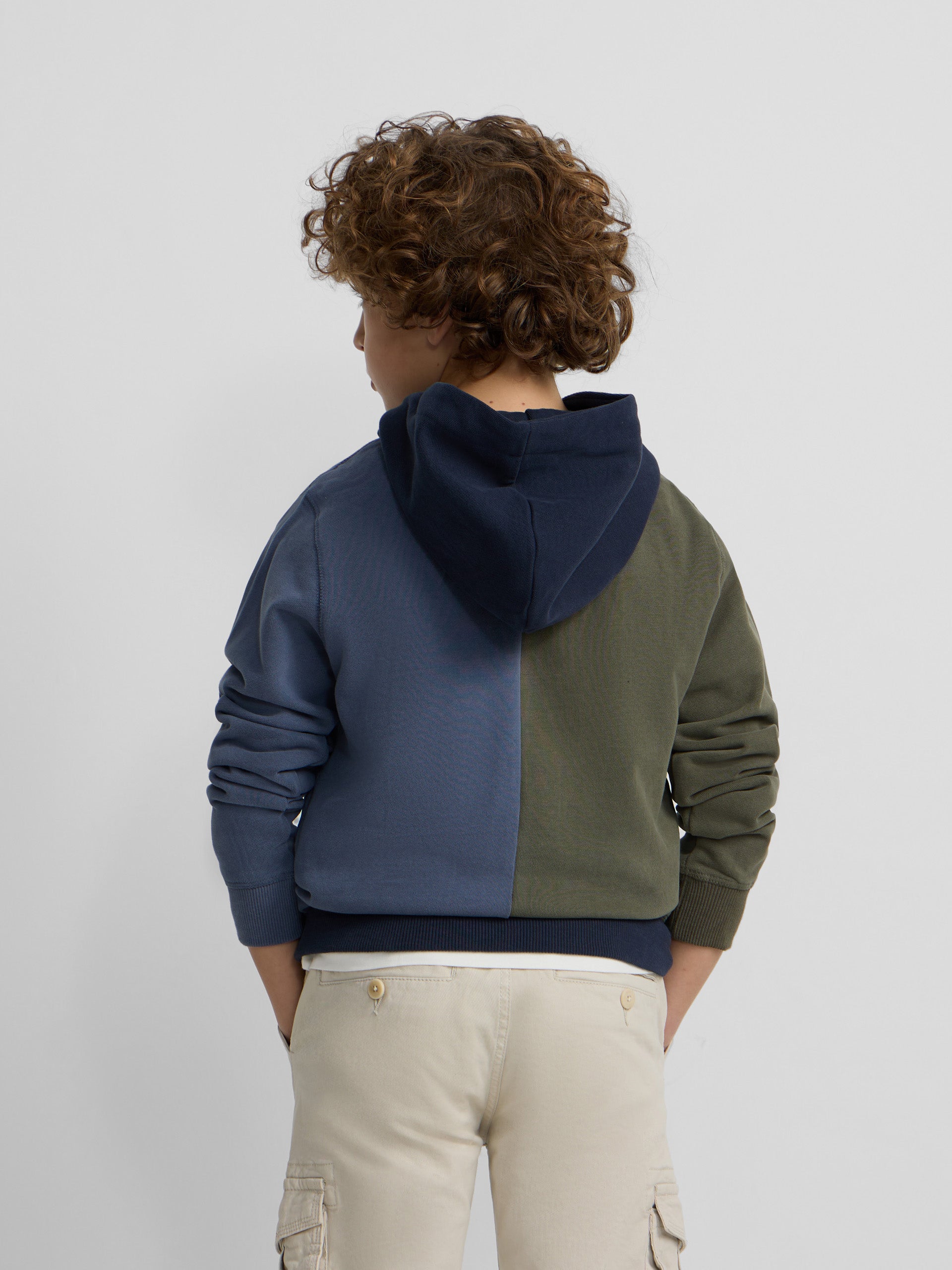 Sudadera kids hoodie multicolor azul verde