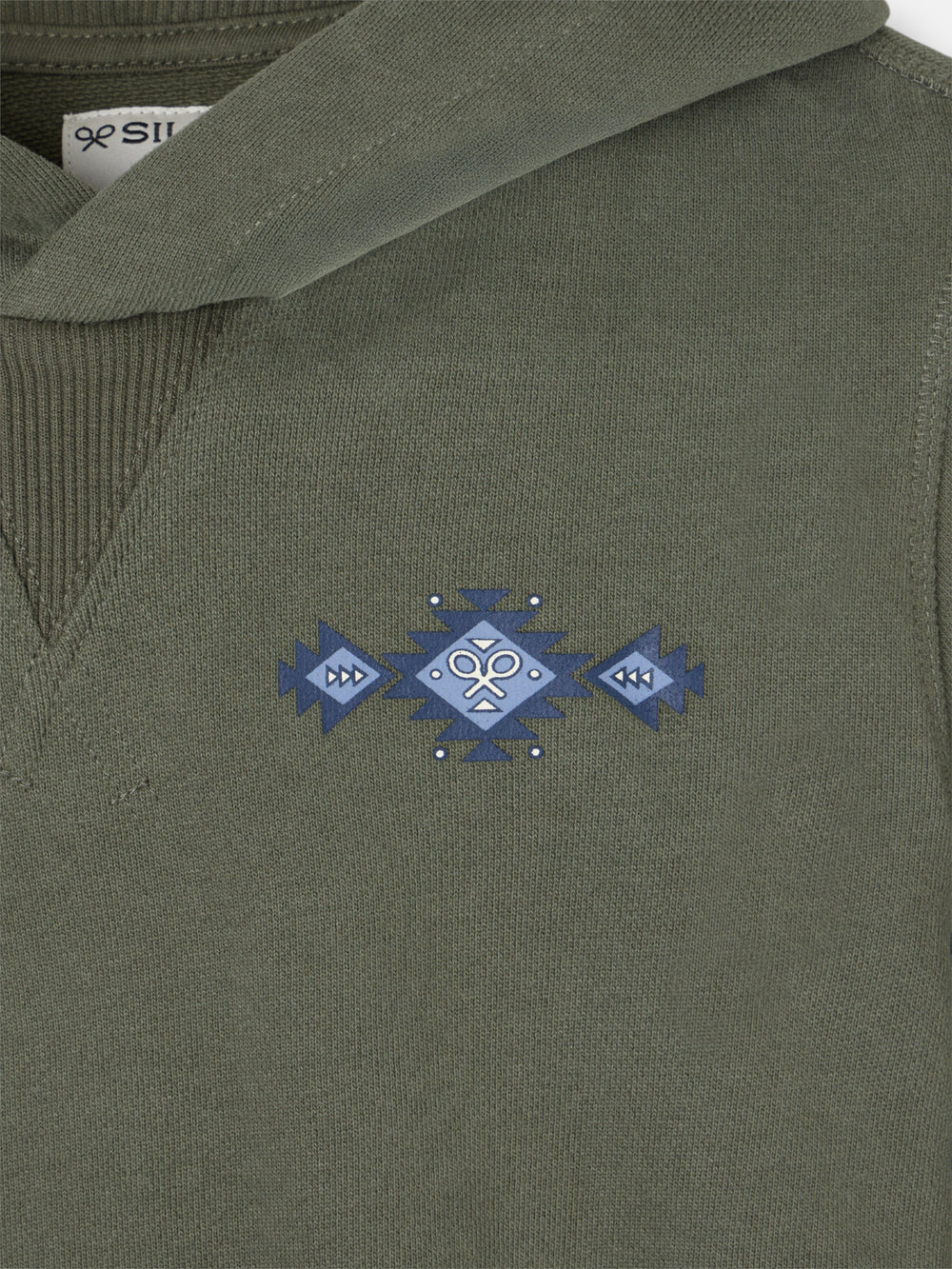 Sudadera kids hoodie cordon etnico verde