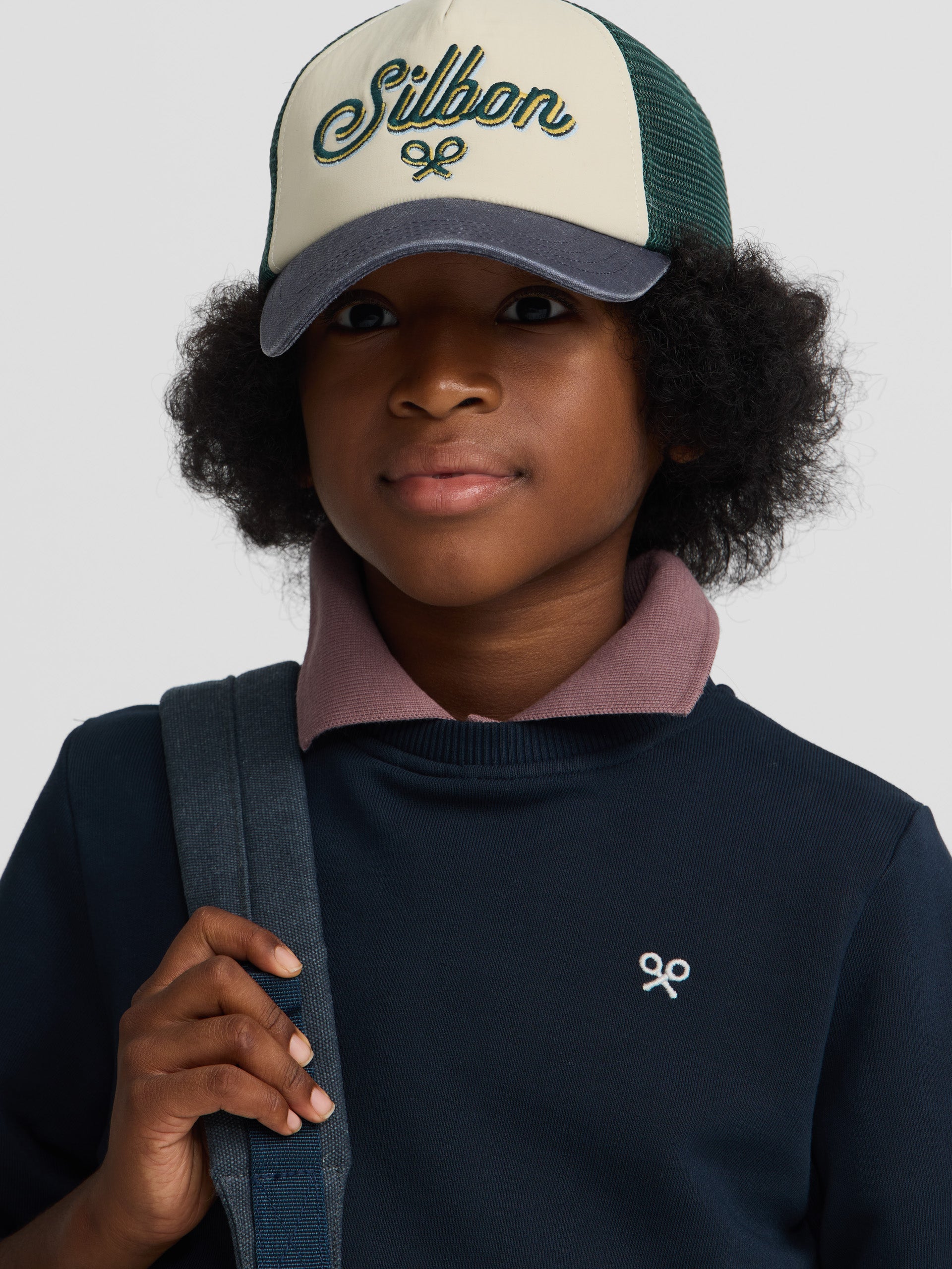 Sudadera kids minilogo azul marino