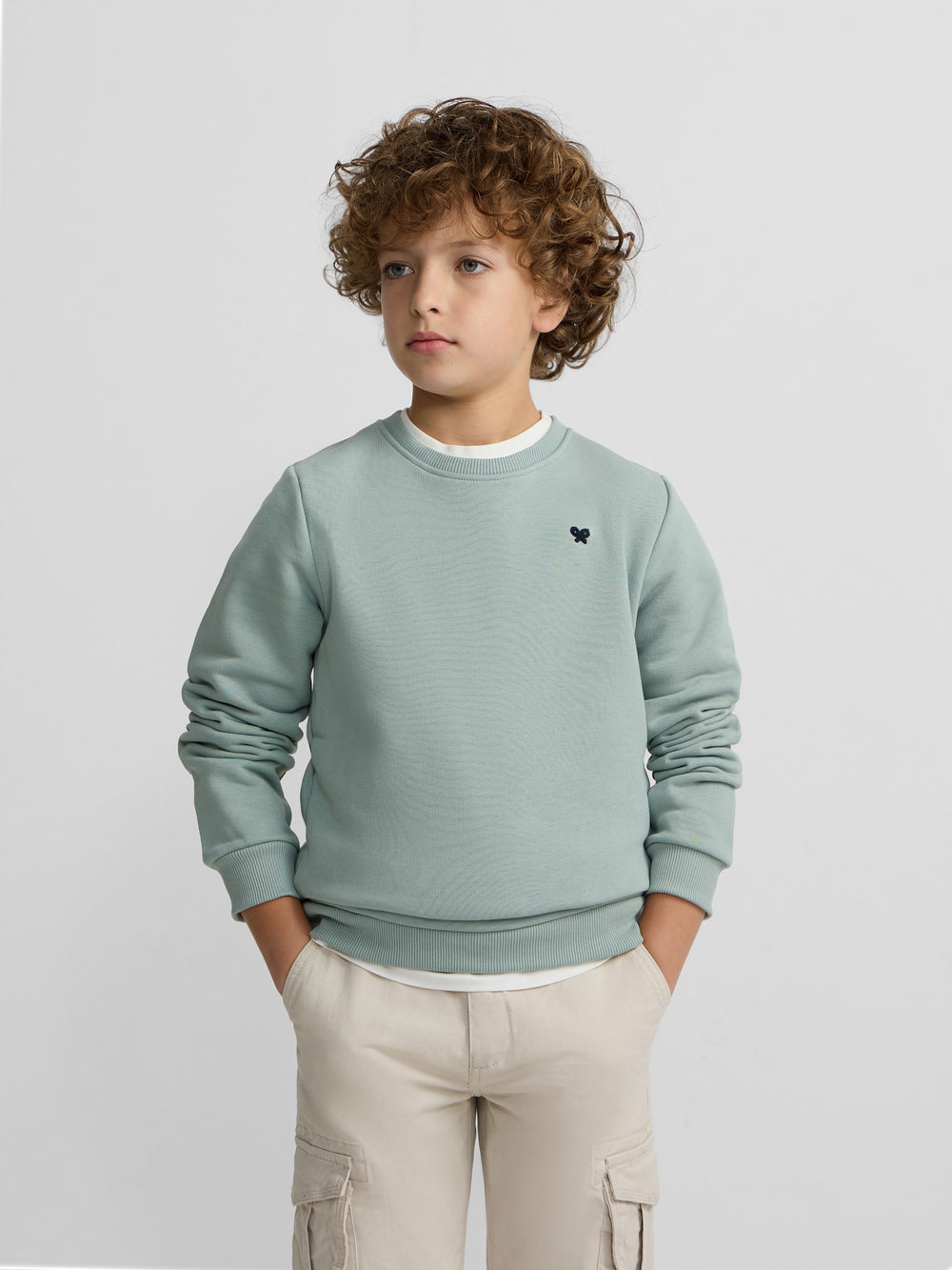 Sweatshirt kids minilogo verde