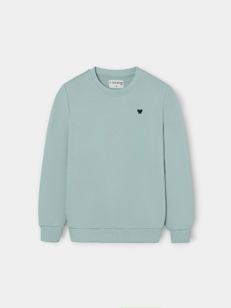 Sudadera kids minilogo verde