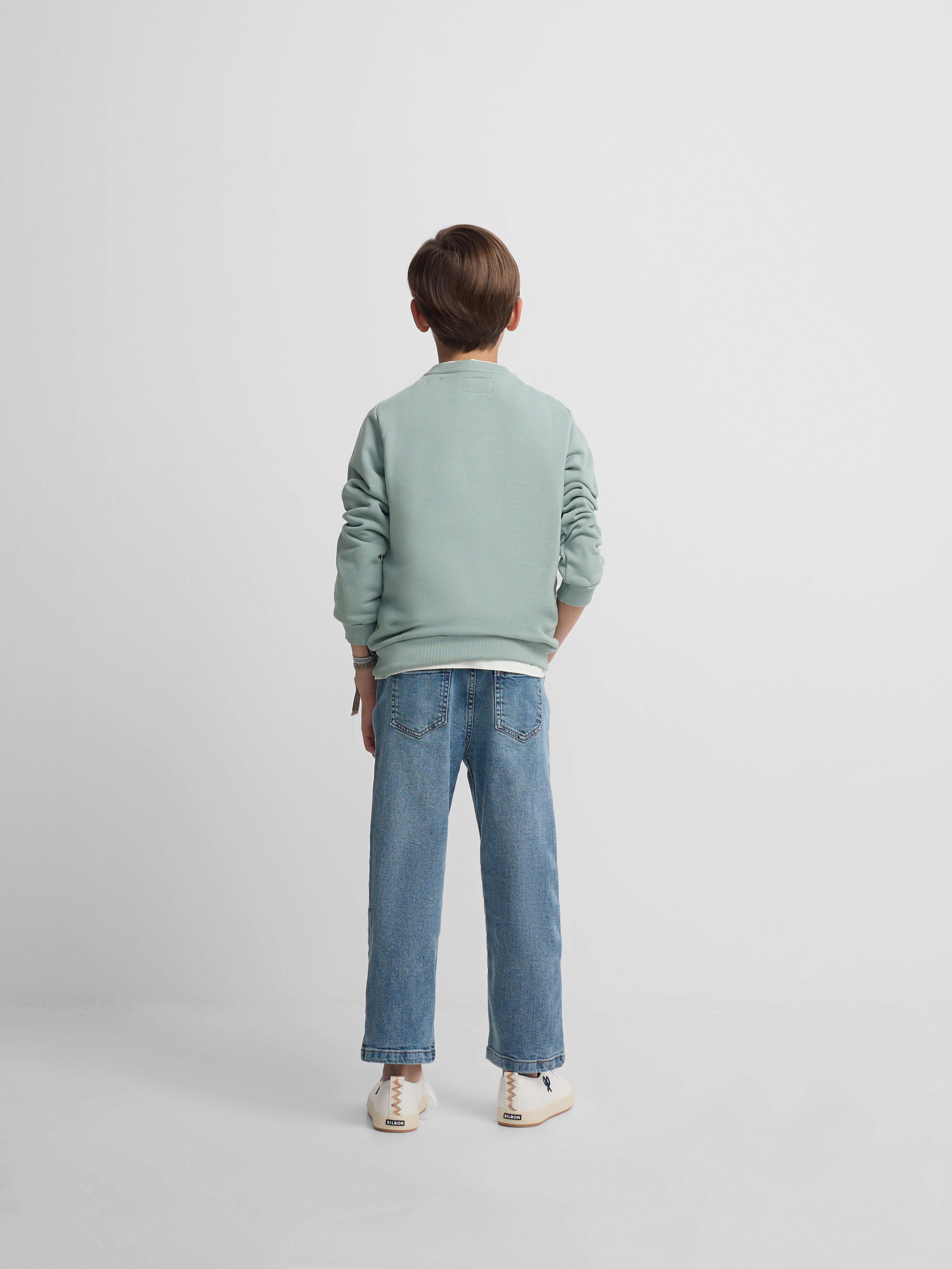 Sweatshirt kids minilogo verde