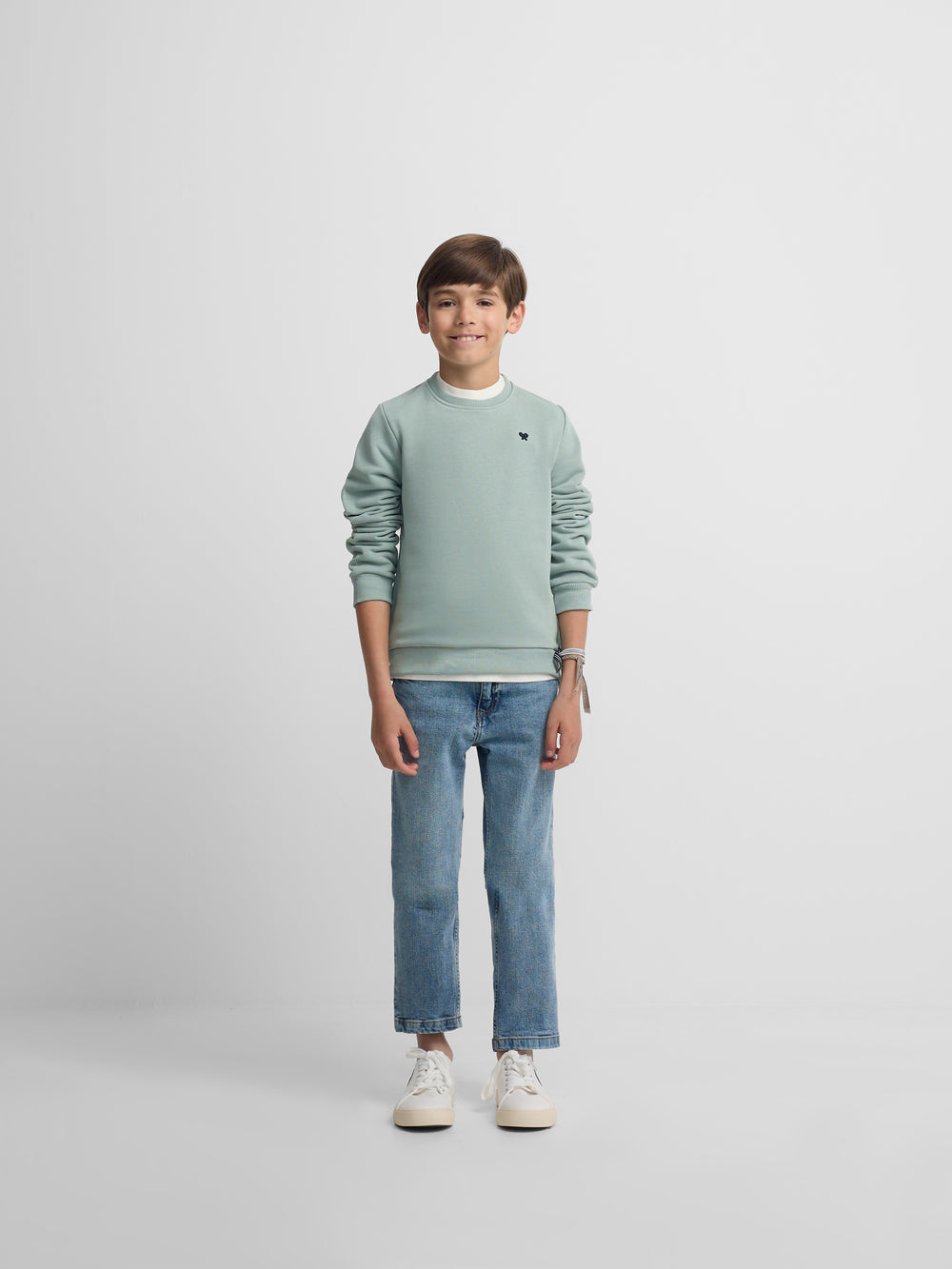 Sweat-shirt enfant minilogo vert