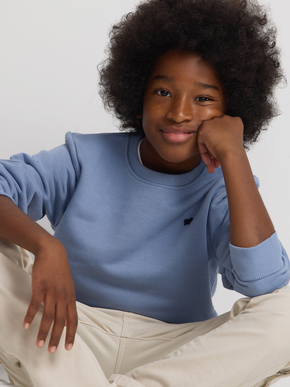 Sweatshirt kids minilogo azul índigo