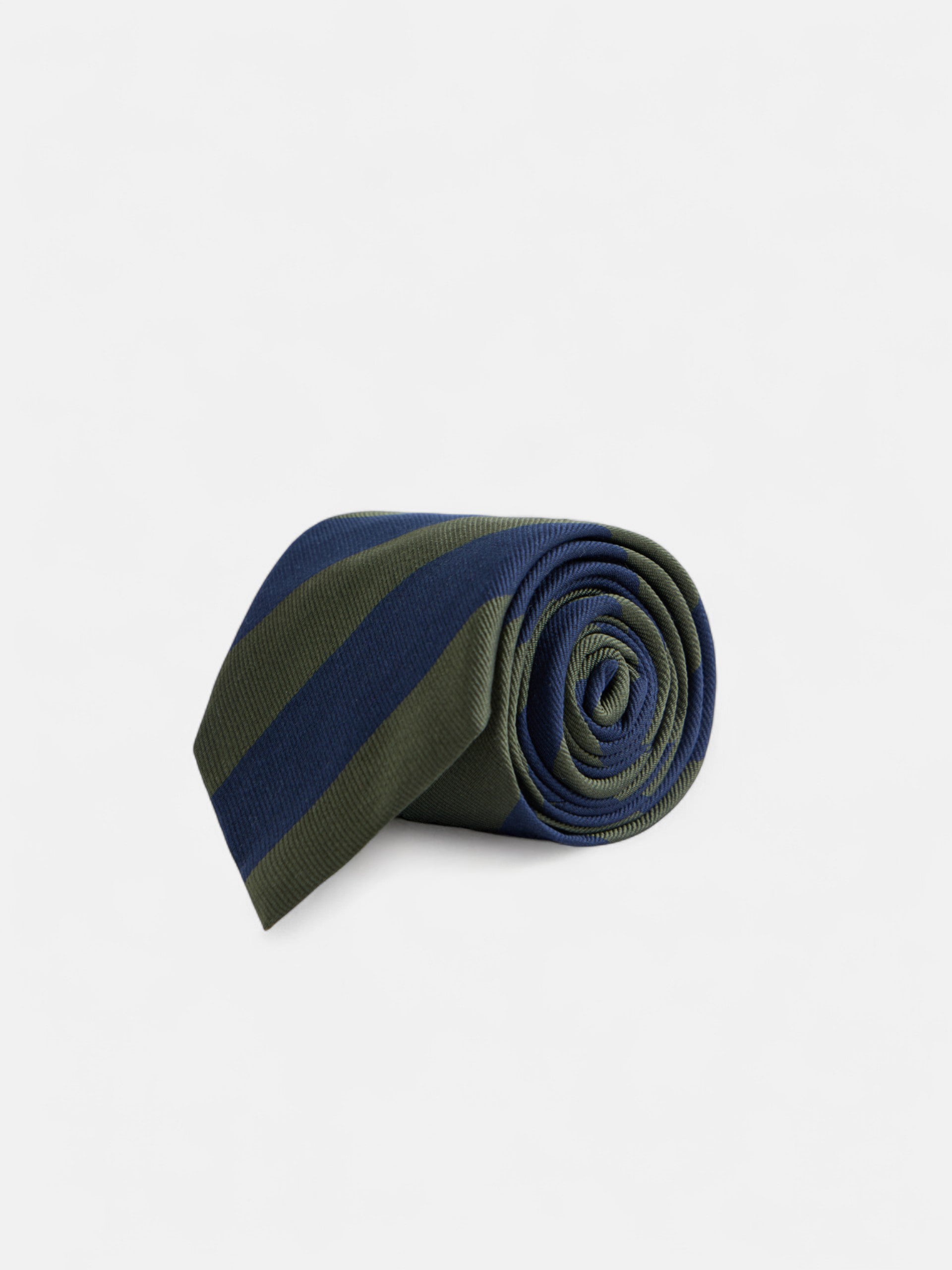 Corbata rayas marino verde