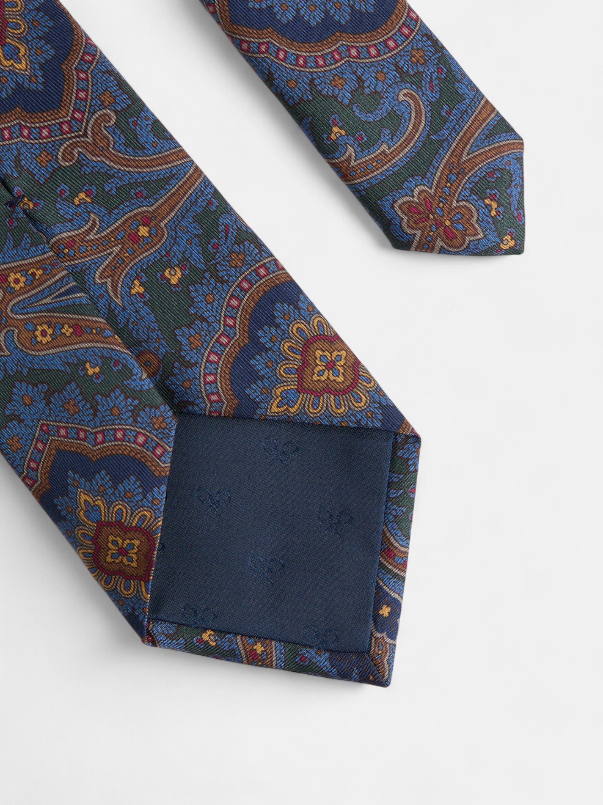 Gravata estampada acanto verde