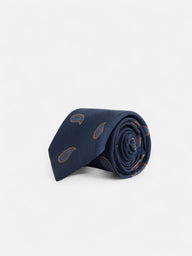 Corbata amebas azul marino