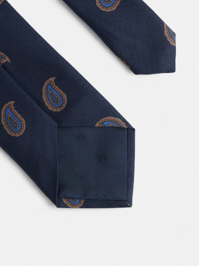 Corbata amebas azul marino
