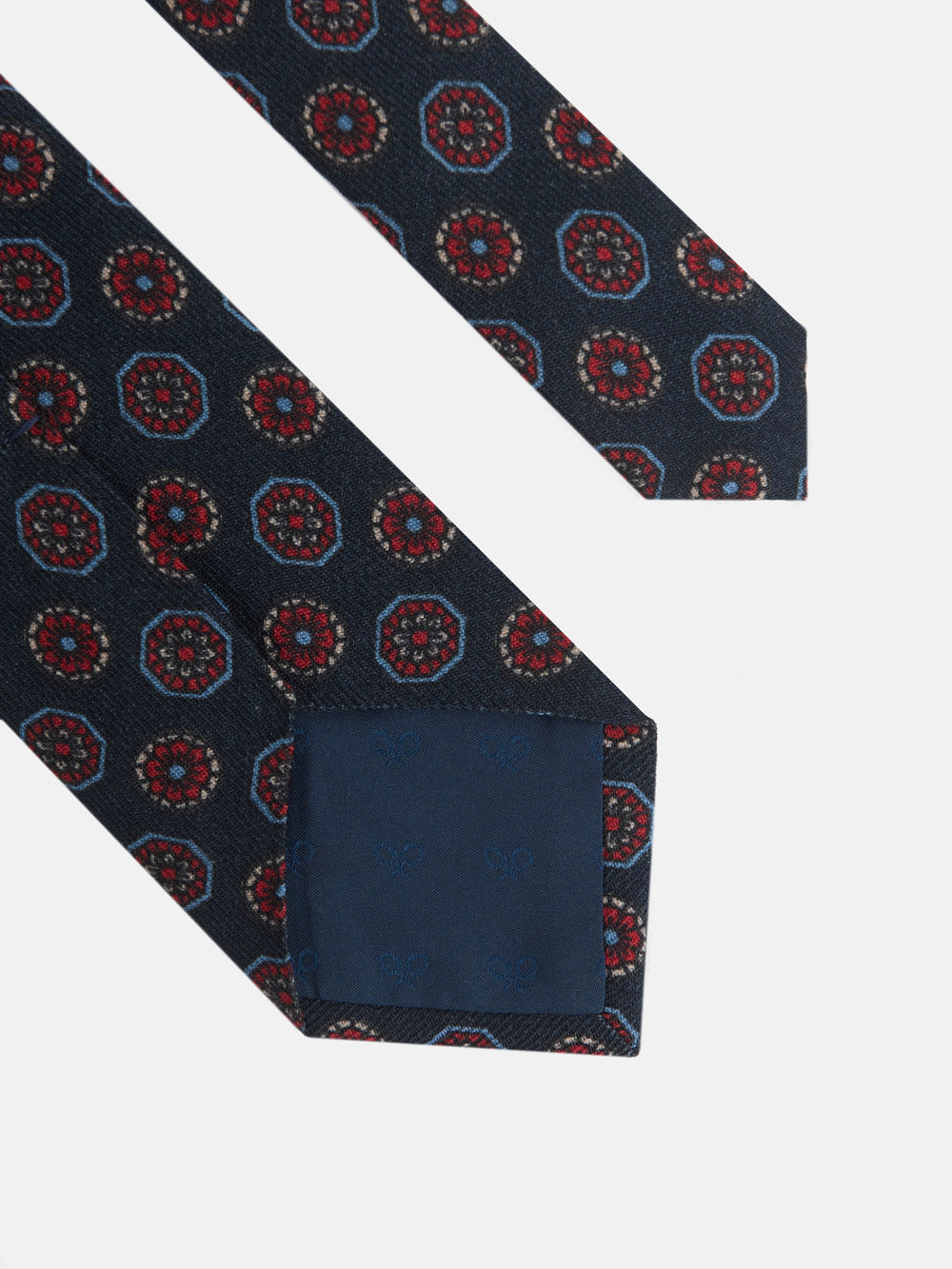 Corbata motivos ingleses azul marino