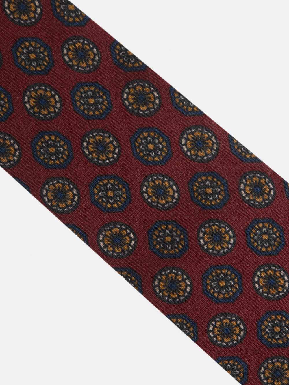 Cravate à motifs anglais bordeaux
