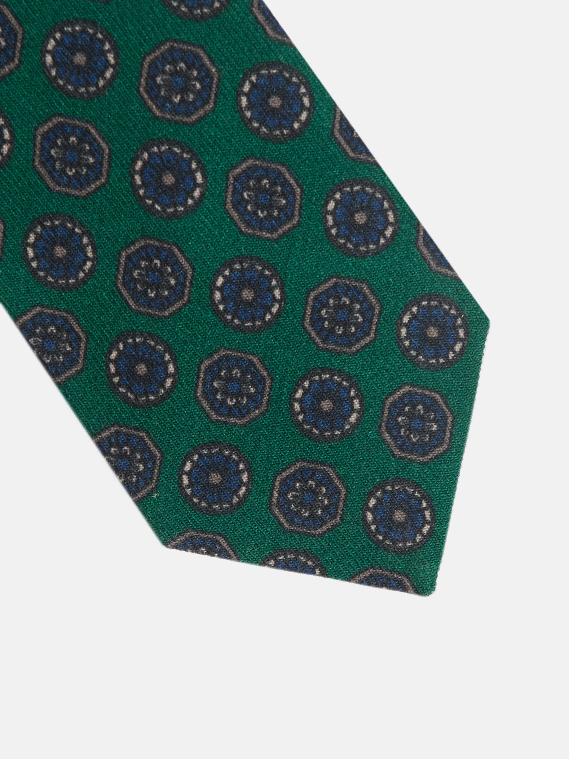 Gravata verde com padrões ingleses