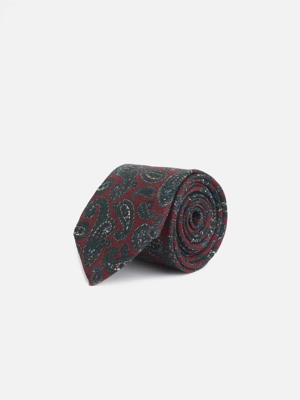 Corbata cachemira burdeos