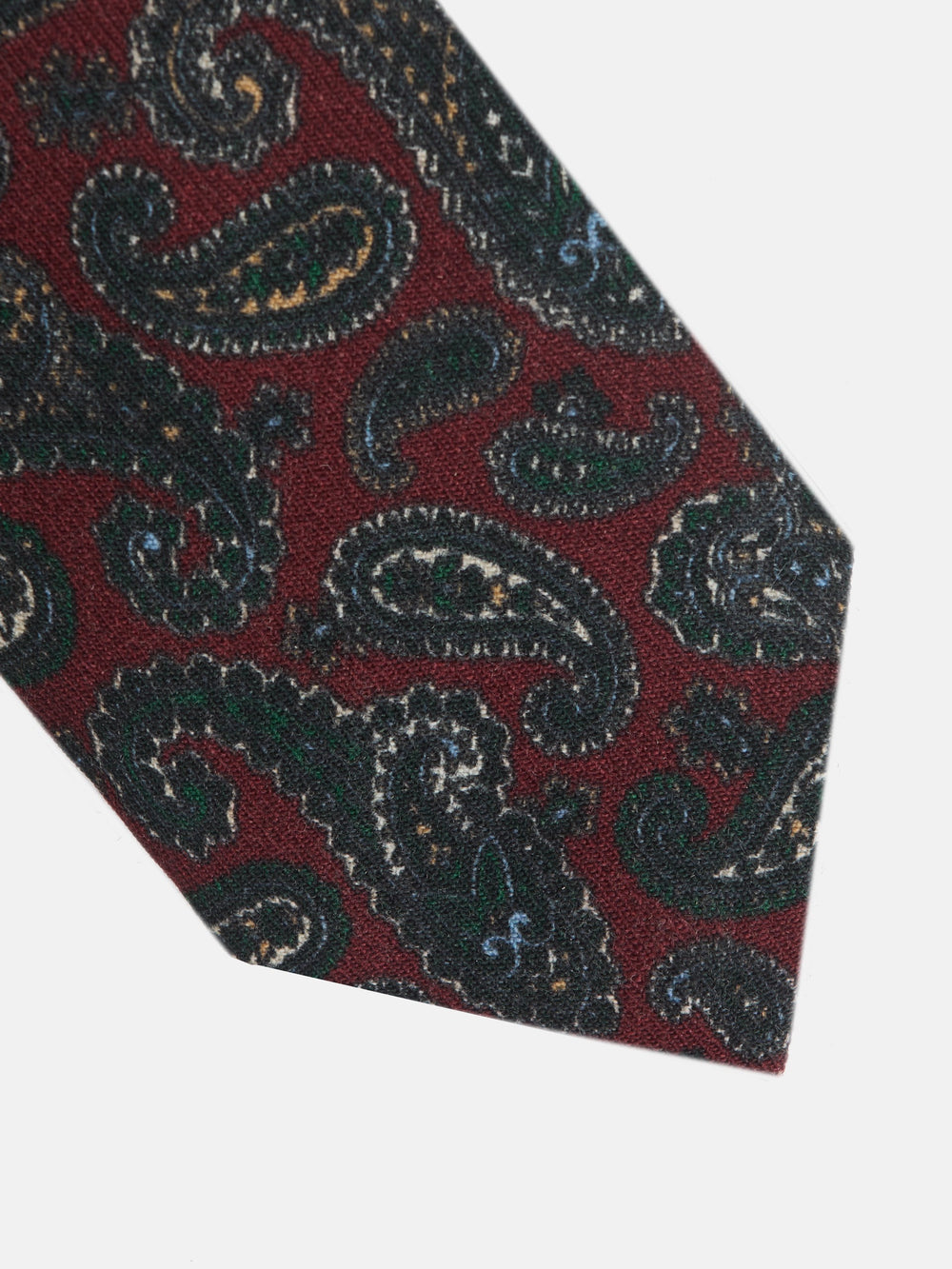 Corbata cachemira burdeos