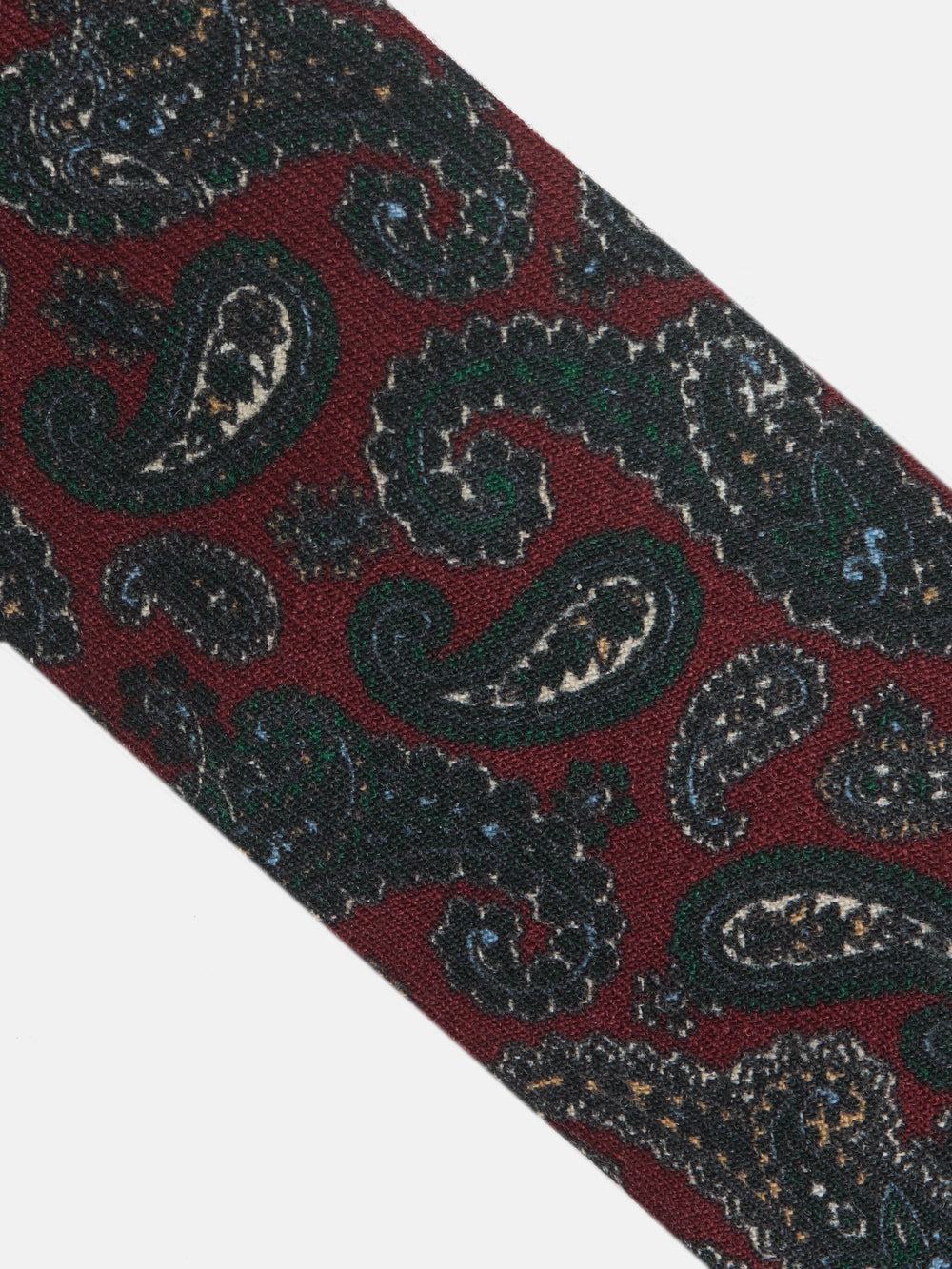 Corbata cachemira burdeos