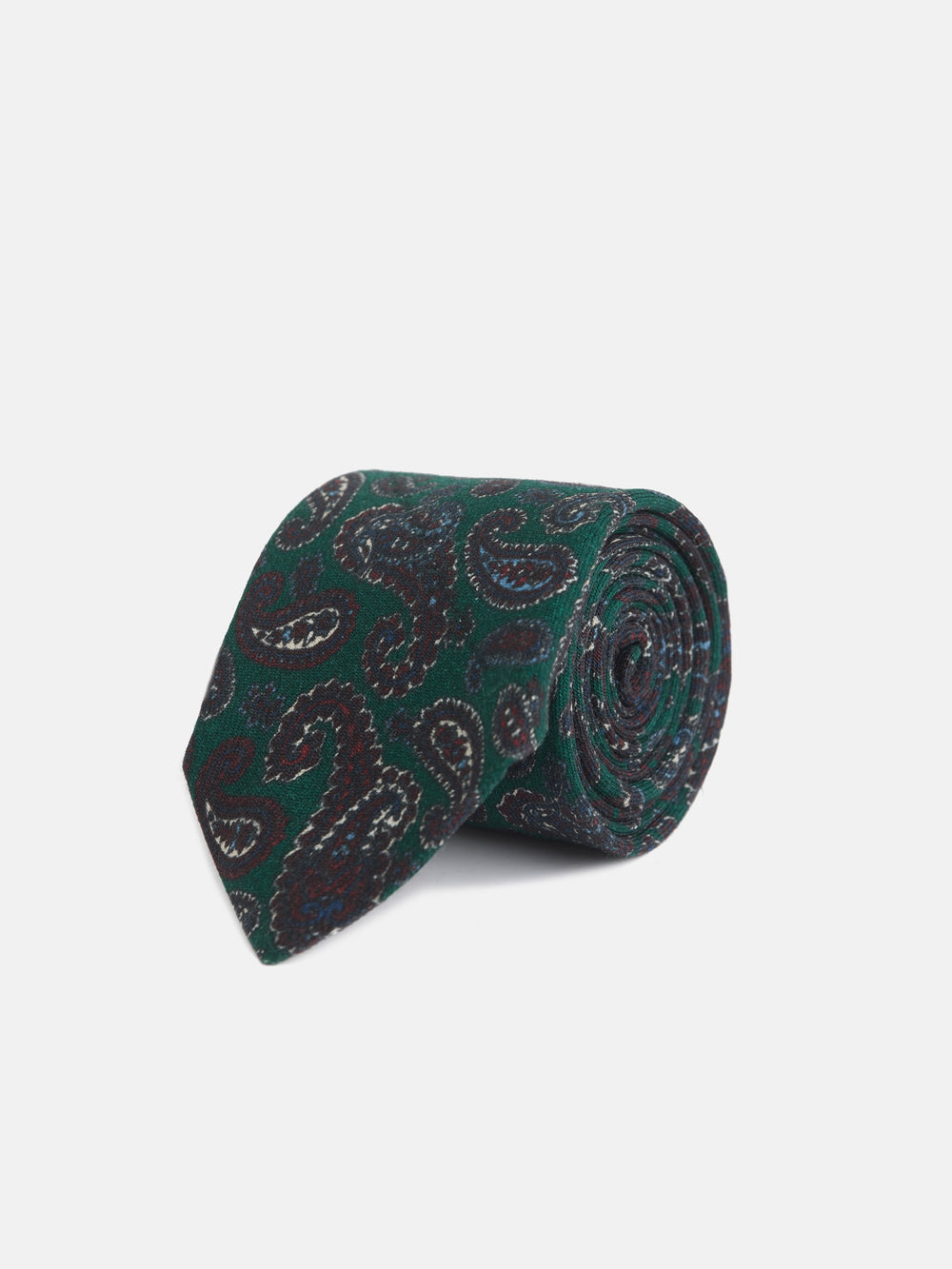 Corbata cachemira verde