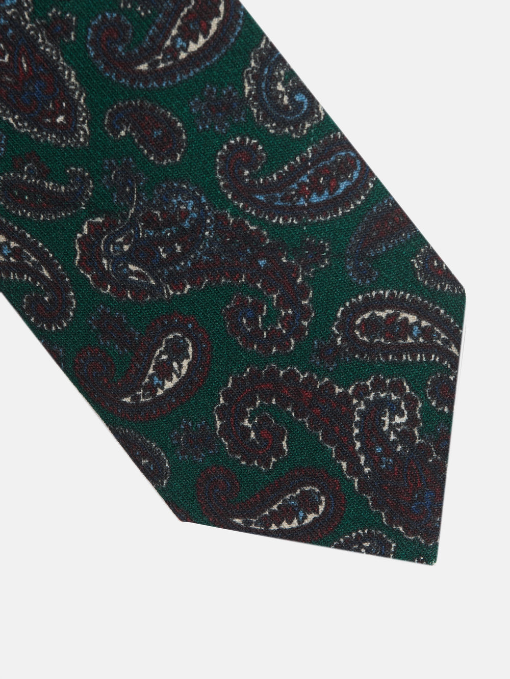 Corbata cachemira verde