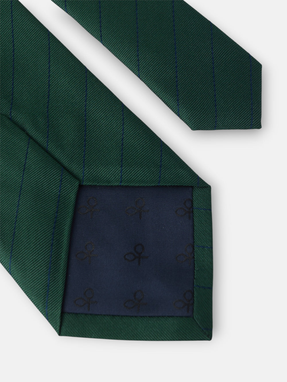 Corbata mini rayas raqueta verde