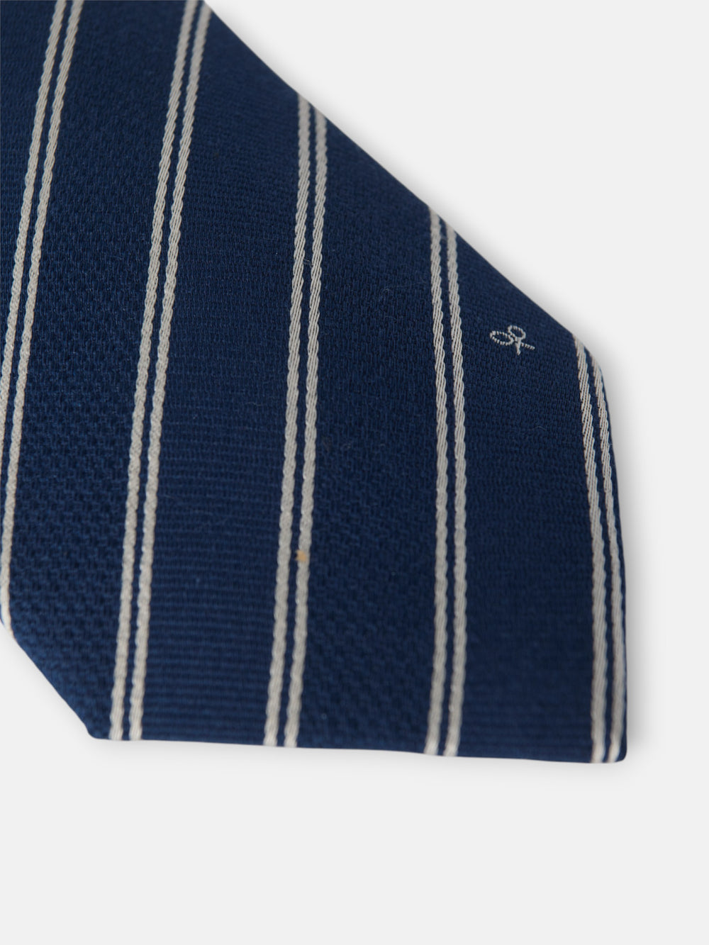 Corbata raya doble raqueta azul marino