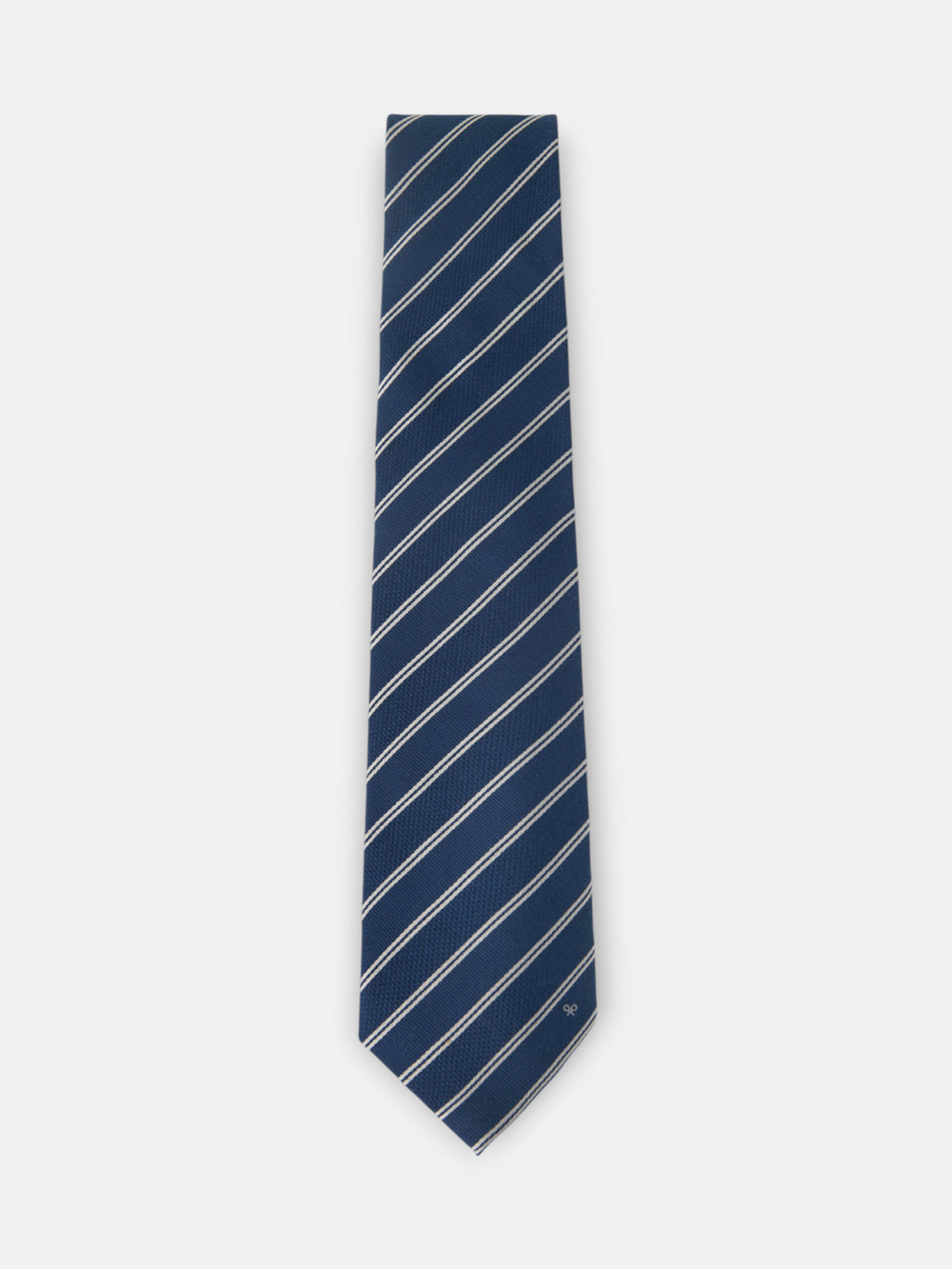 Corbata raya doble raqueta azul marino