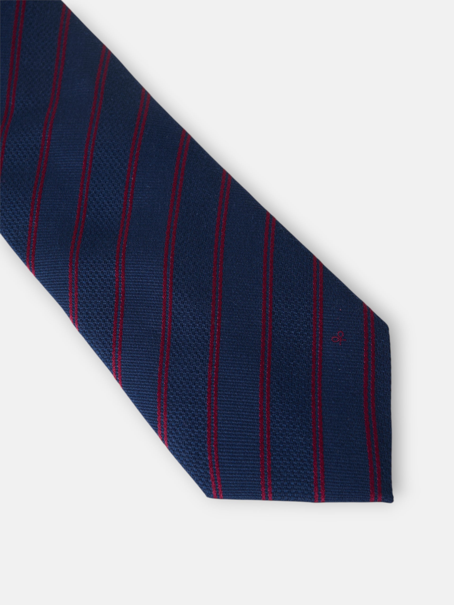 Corbata raya doble raqueta burdeos