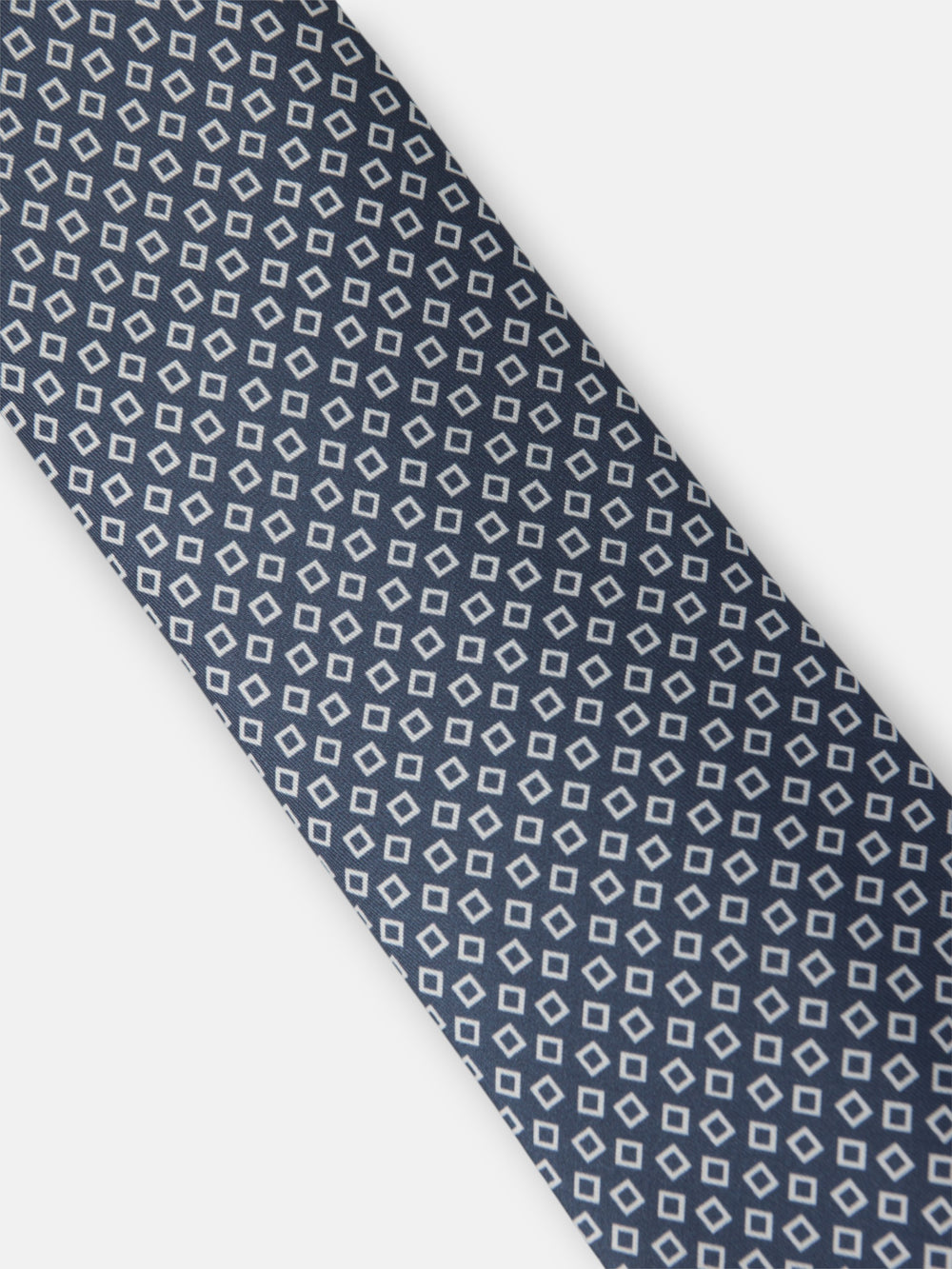 Corbata estampado cuadros irregular azul marino