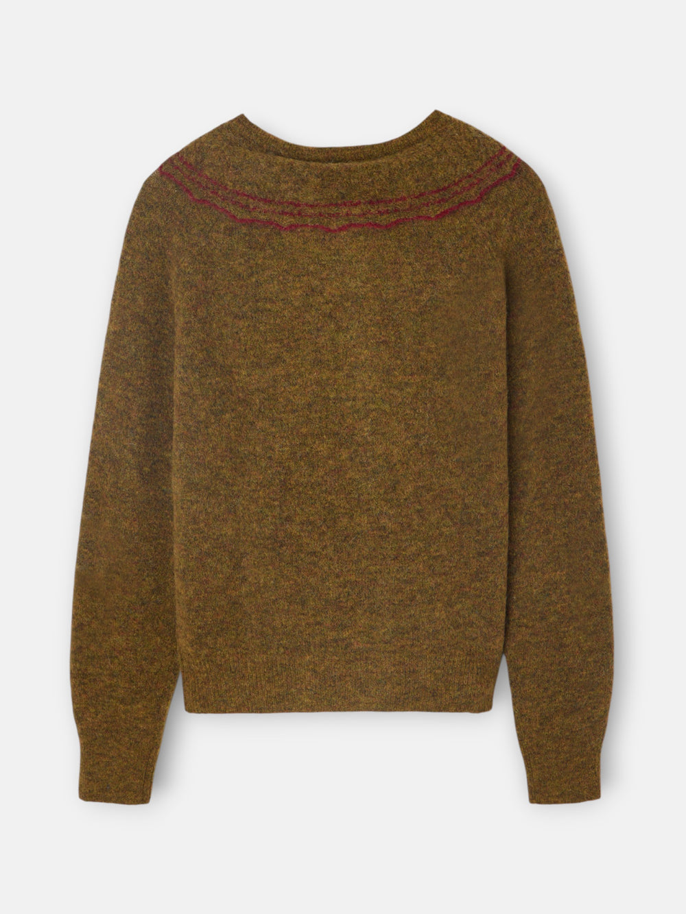 Cardigan cuello bobo contraste verde