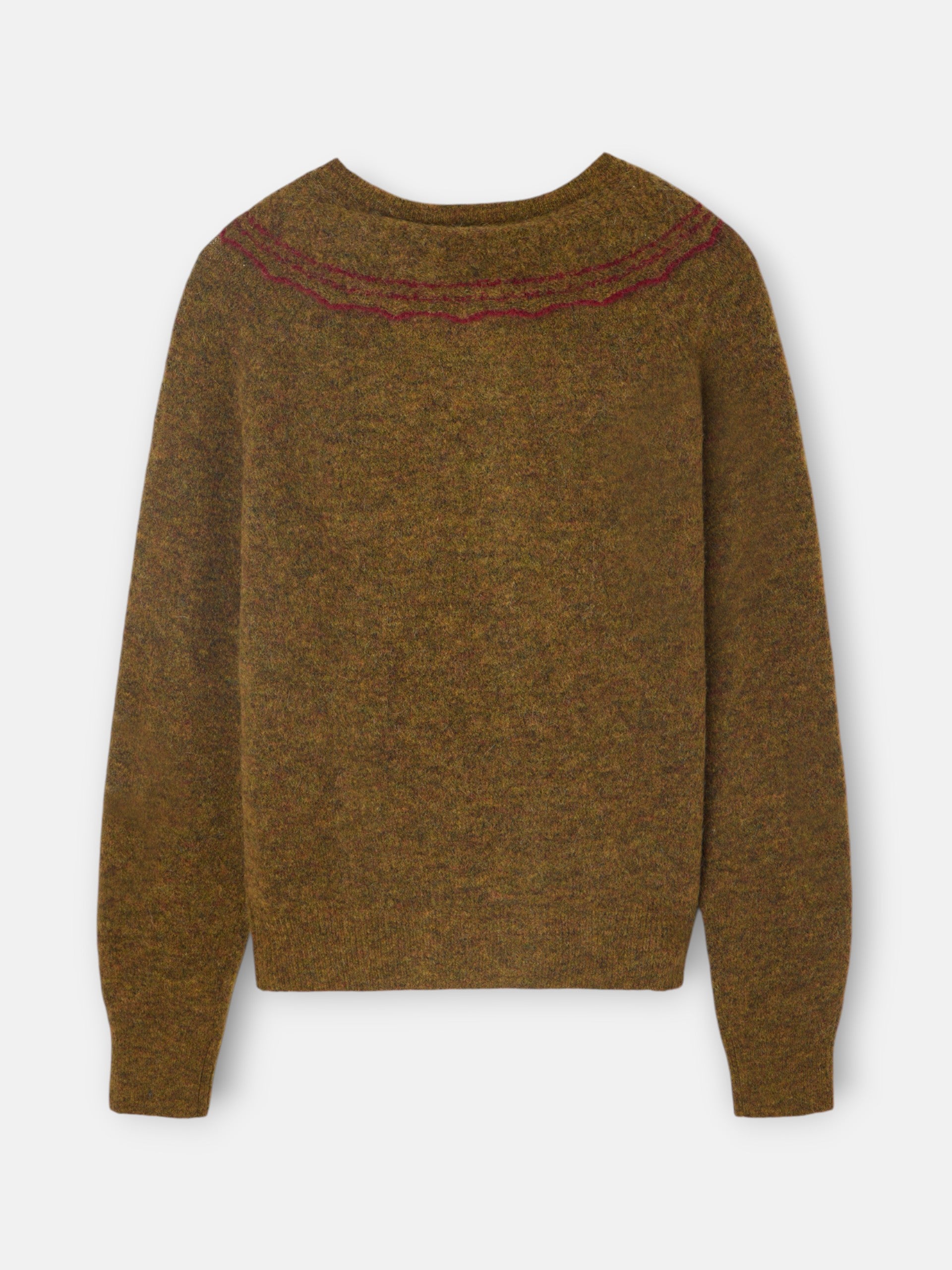 Cardigan col bobo contrasté vert