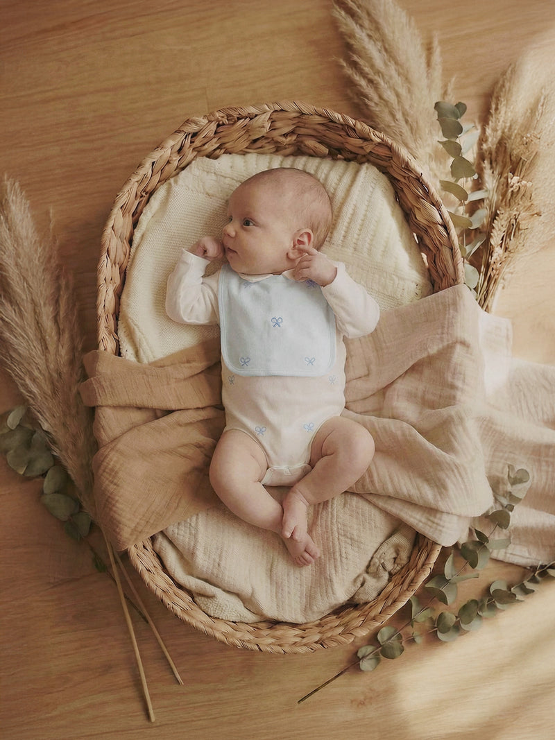 Babete baby miniraquete azul celeste