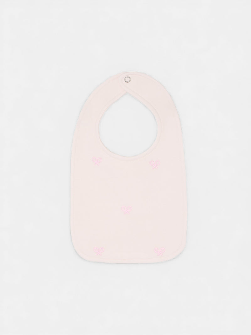 Babero baby miniraqueta rosa