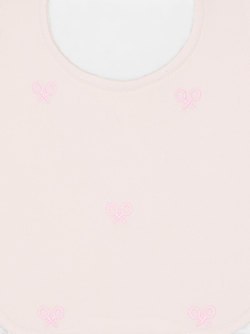 Babero baby miniraqueta rosa