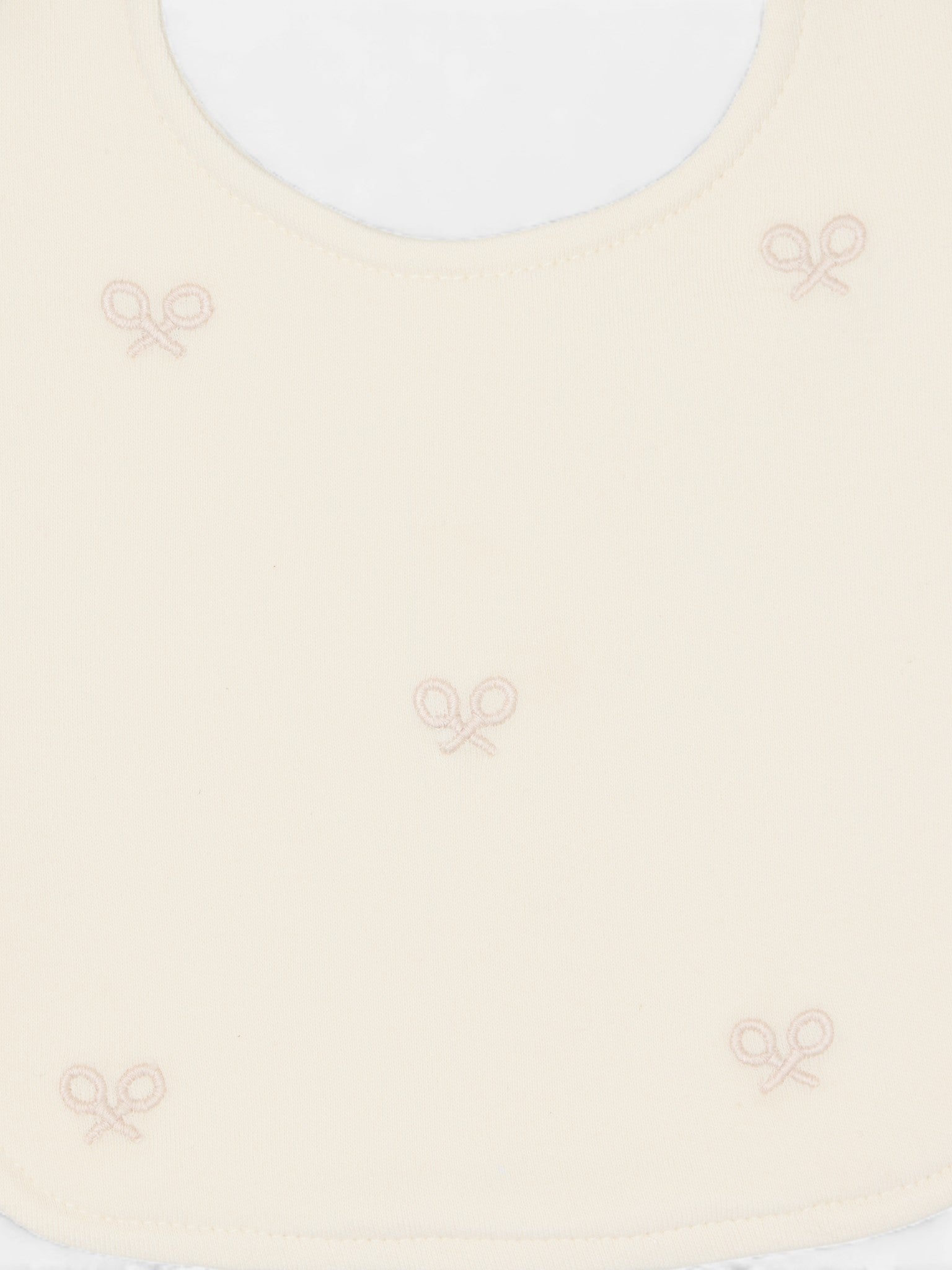 Bavoir bébé mini raquette beige moyen